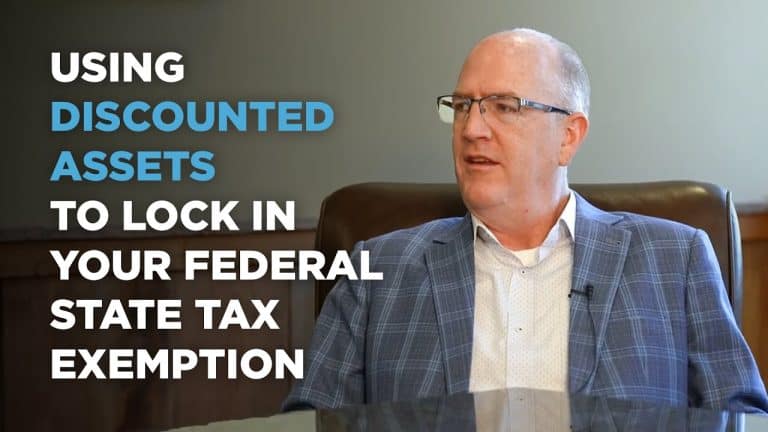 Attorney Trevor Whiting discussing discounted assets to lock in your federal state tax exemption.
