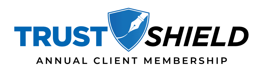 Trusted legal expert Dana Whiting Law logo with shield icon representing protection and trust.
